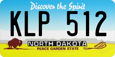 ND license plate KLP512
