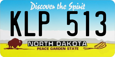 ND license plate KLP513