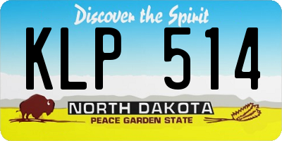 ND license plate KLP514