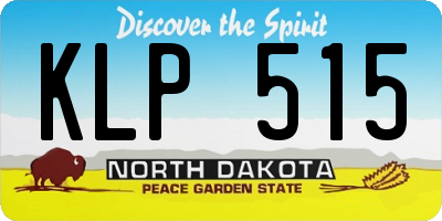 ND license plate KLP515