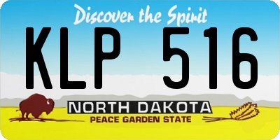 ND license plate KLP516