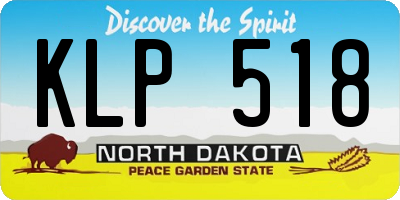 ND license plate KLP518