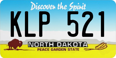 ND license plate KLP521