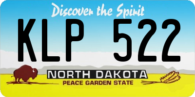 ND license plate KLP522