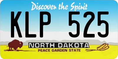 ND license plate KLP525