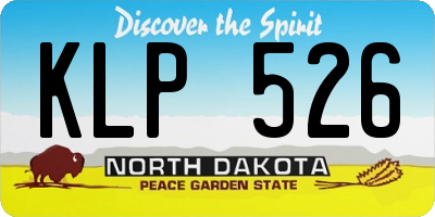 ND license plate KLP526