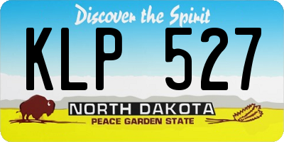 ND license plate KLP527