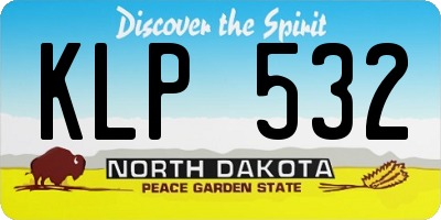 ND license plate KLP532