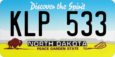 ND license plate KLP533