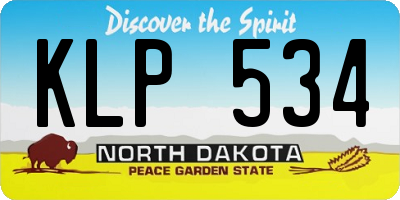 ND license plate KLP534