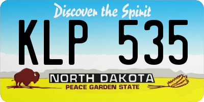 ND license plate KLP535
