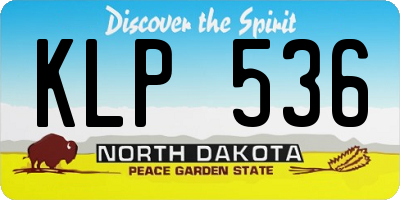 ND license plate KLP536