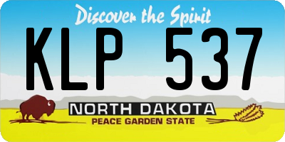 ND license plate KLP537
