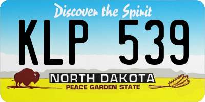 ND license plate KLP539