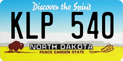 ND license plate KLP540