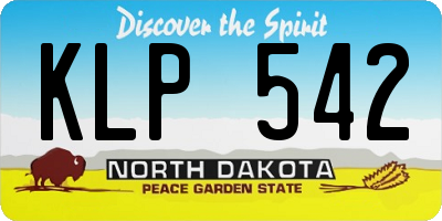 ND license plate KLP542