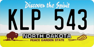 ND license plate KLP543