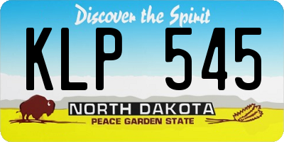 ND license plate KLP545