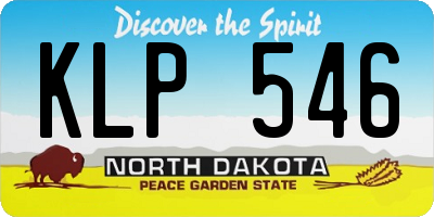ND license plate KLP546