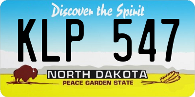 ND license plate KLP547