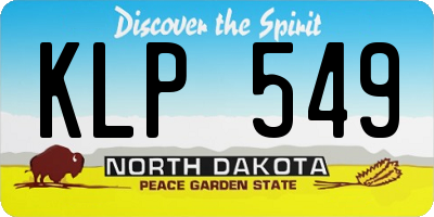 ND license plate KLP549