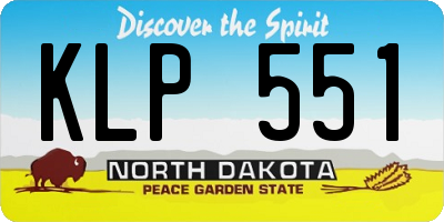 ND license plate KLP551