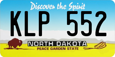 ND license plate KLP552