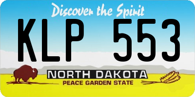 ND license plate KLP553