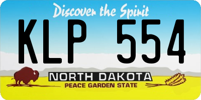 ND license plate KLP554