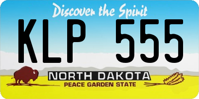 ND license plate KLP555