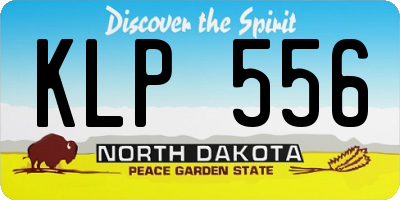 ND license plate KLP556