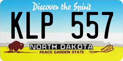 ND license plate KLP557