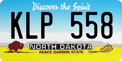 ND license plate KLP558