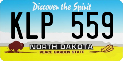 ND license plate KLP559