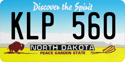 ND license plate KLP560