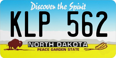 ND license plate KLP562