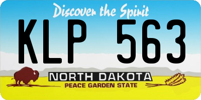 ND license plate KLP563