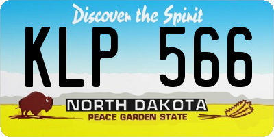 ND license plate KLP566