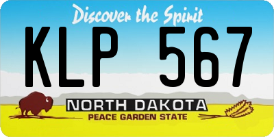 ND license plate KLP567