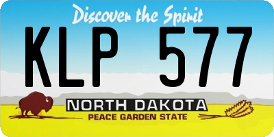 ND license plate KLP577