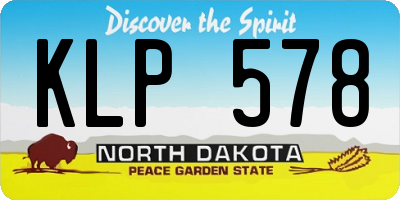 ND license plate KLP578