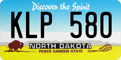 ND license plate KLP580