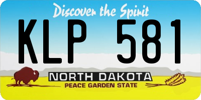 ND license plate KLP581