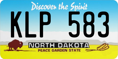 ND license plate KLP583