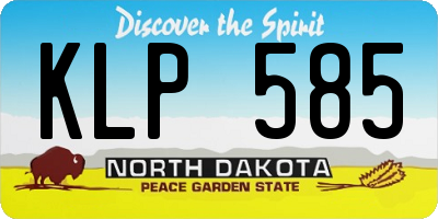 ND license plate KLP585