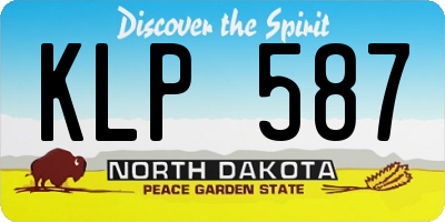 ND license plate KLP587