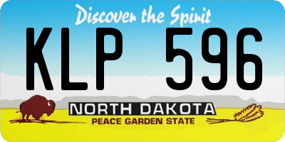 ND license plate KLP596