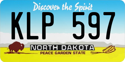 ND license plate KLP597