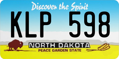 ND license plate KLP598
