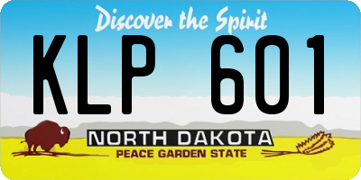 ND license plate KLP601